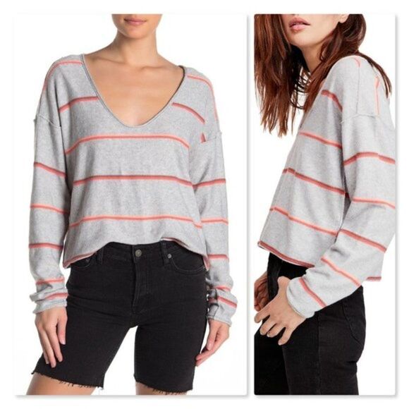 Free People Make You Mine Stripe Sweater sz XS - Picture 1 of 8